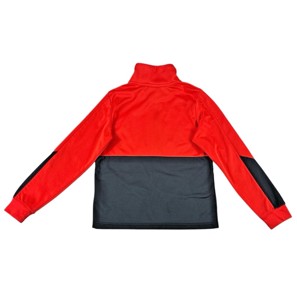 Nike Boy's Track Jacket with Iconic Logo - Red/Black, Full-Zip, Size 7/L - Picture 3 of 12